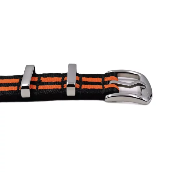 WB Original Premium Nylon-Uhrenarmband - Schwarz/Orange – Bild 3