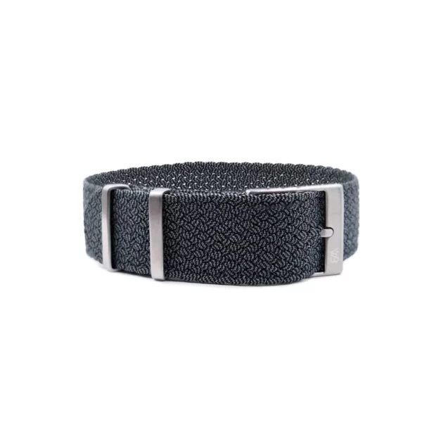 WB Original Premium Perlon-Uhrenarmband - Grau/Schwarz