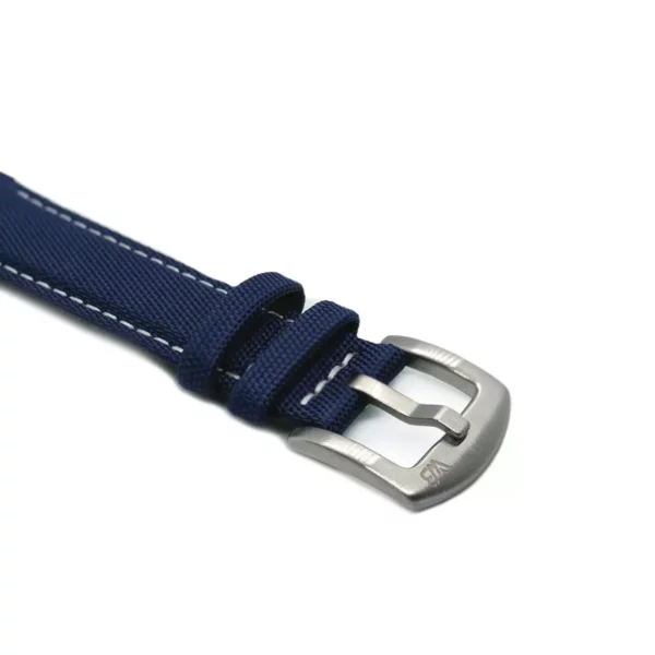 WB Original Premium Segeltuch-Uhrenarmband - Blau/Weiß – Bild 2