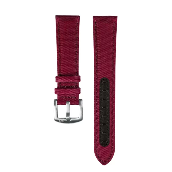 WB Original Premium Segeltuch-Uhrenarmband - Burgunderrot