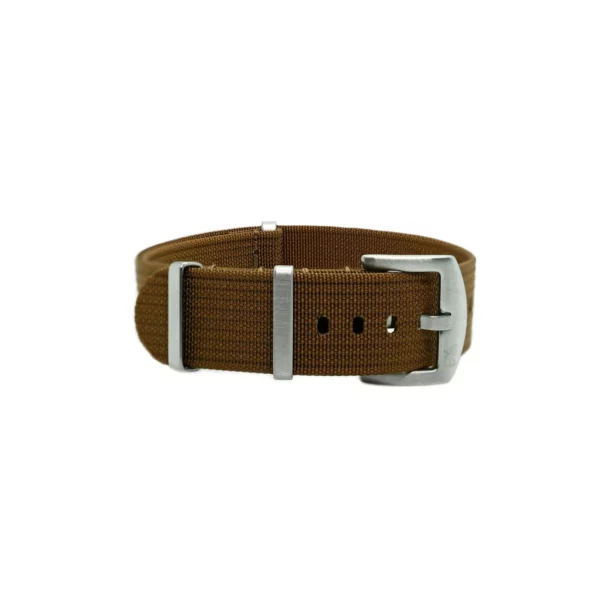 WB Original Geripptes Nylon-Uhrenarmband - Braun
