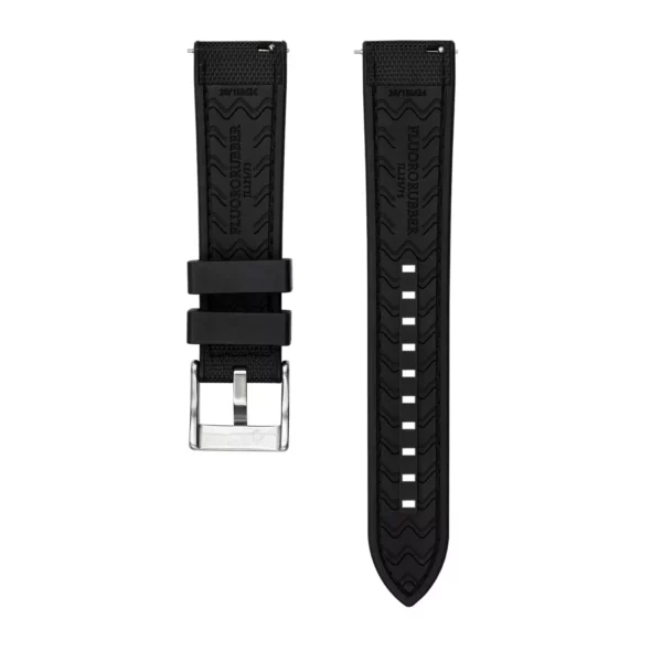 WB Original Segeltuch/Kautschuk Hybrid-Uhrenarmband - Schwarz – Bild 3