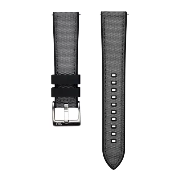 WB Original Segeltuch/Kautschuk Hybrid-Uhrenarmband - Grau
