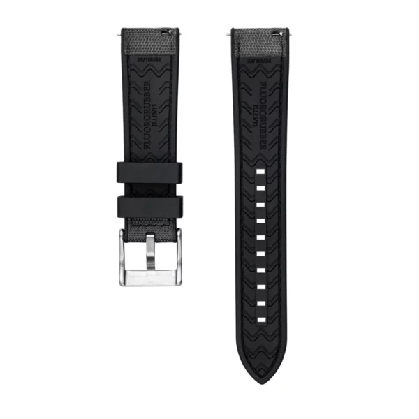 WB Original Segeltuch/Kautschuk Hybrid-Uhrenarmband - Grau – Bild 3