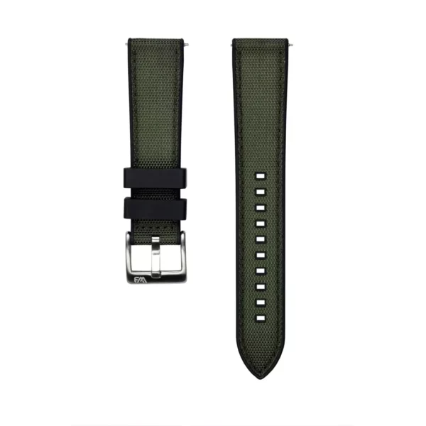 WB Original Segeltuch/Kautschuk Hybrid-Uhrenarmband - Grün