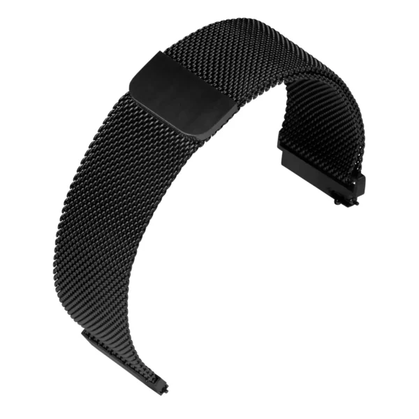 Stalux Milanaise Mesh Uhrenarmband - Magnetverschluss - Schwarz – Bild 2
