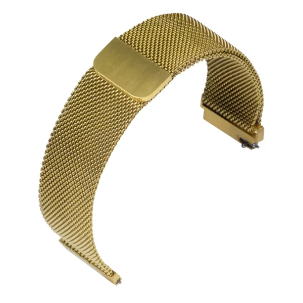 Stalux Milanaise Mesh Uhrenarmband - Magnetverschluss - Gold – Bild 2