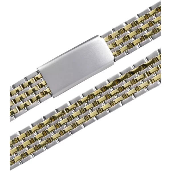 Stalux Edelstahl Uhrenarmband - Wechsel-Anstöße - 12 & 14 mm - Silber/Gold – Bild 2