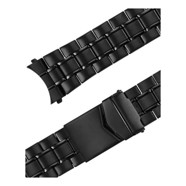 Stalux Edelstahl Uhrenarmband - Wechsel-Anstöße - 18, 20 & 22 mm - Schwarz – Bild 2