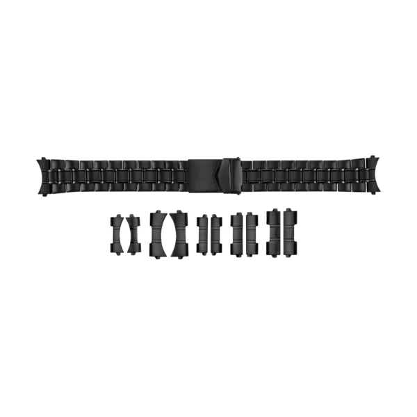 Stalux Edelstahl Uhrenarmband - Wechsel-Anstöße - 18, 20 & 22 mm - Schwarz