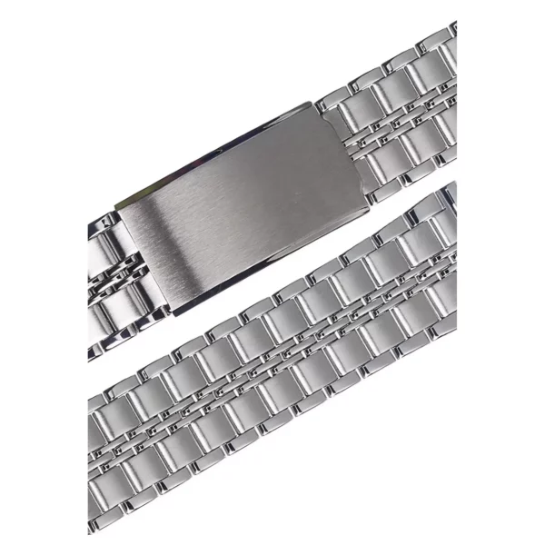 Stalux Edelstahl Uhrenarmband - Wechsel-Anstöße - 18 & 20 mm - Silber – Bild 2