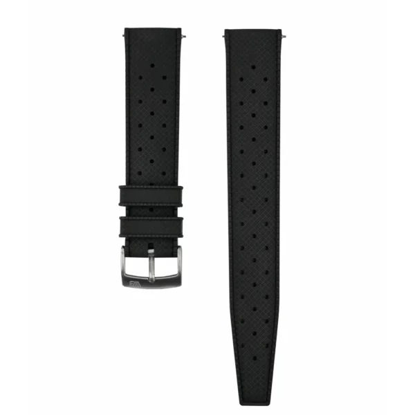 WB Original Tropical Style Kautschuk-Uhrenarmband - Schwarz