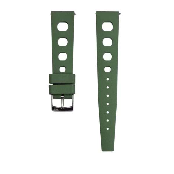 WB Original Vintage Style Kautschuk-Uhrenarmband - Grün