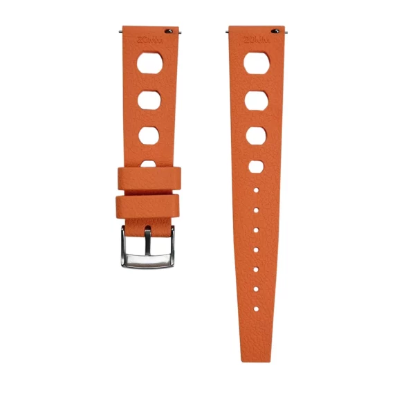 WB Original Vintage Style Kautschuk-Uhrenarmband - Orange – Bild 2