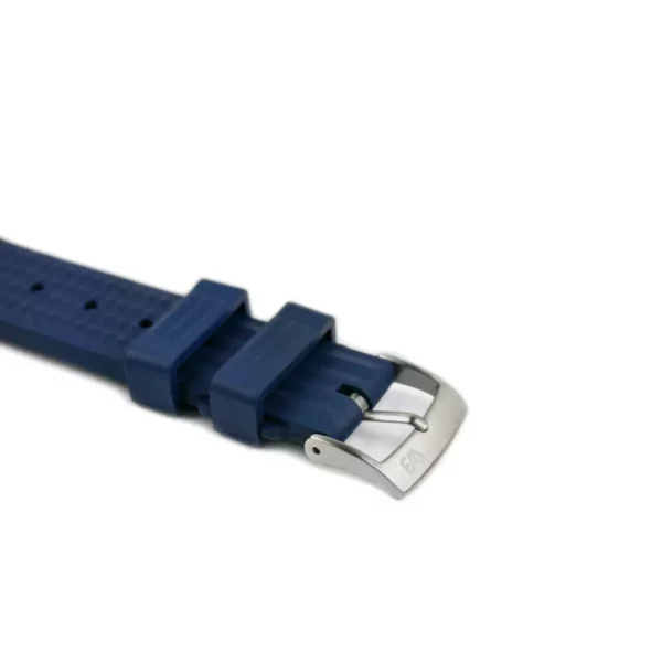 WB Original Kautschuk-Uhrenarmband mit Waffel-Muster - Blau – Bild 2