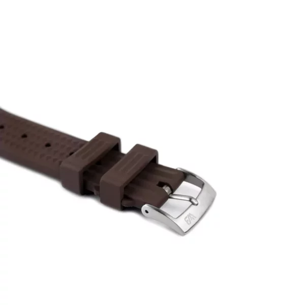 WB Original Kautschuk-Uhrenarmband mit Waffel-Muster - Braun – Bild 2
