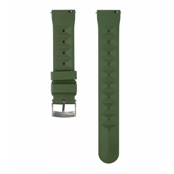WB Original Kautschuk-Uhrenarmband mit Waffel-Muster - Grün – Bild 3