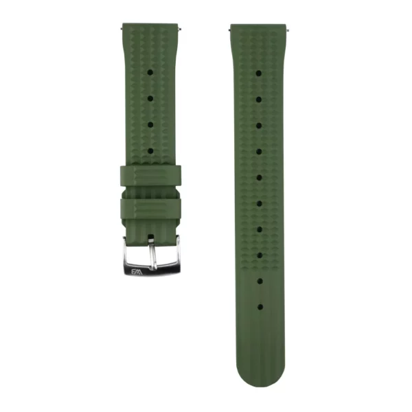 WB Original Kautschuk-Uhrenarmband mit Waffel-Muster - Grün