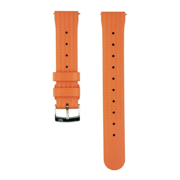 WB Original Kautschuk-Uhrenarmband mit Waffel-Muster - Orange