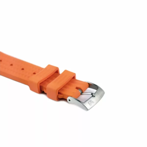 WB Original Kautschuk-Uhrenarmband mit Waffel-Muster - Orange – Bild 2