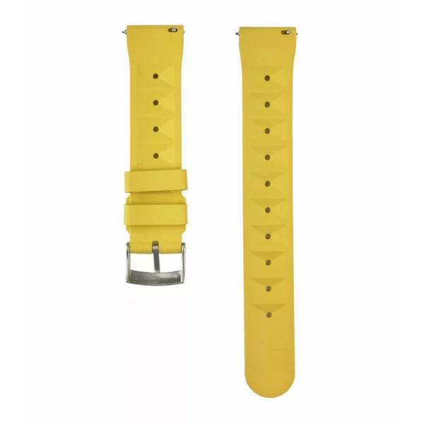 WB Original Kautschuk-Uhrenarmband mit Waffel-Muster - Gelb – Bild 3