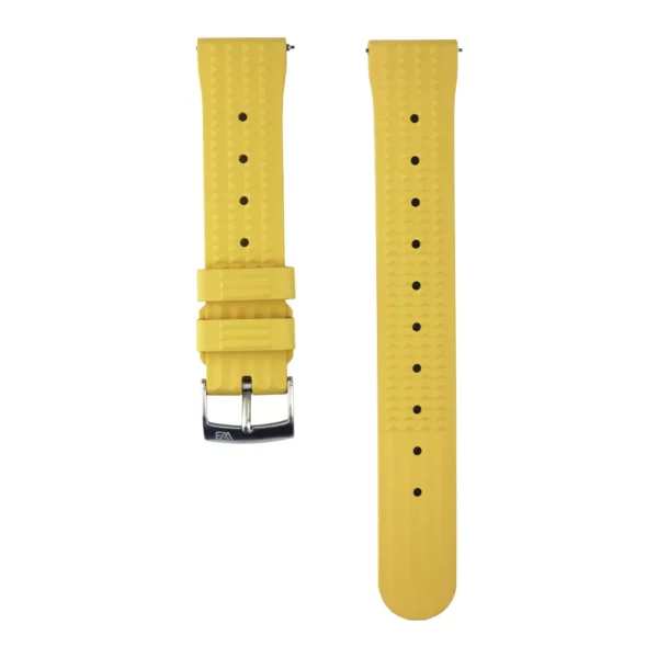 WB Original Kautschuk-Uhrenarmband mit Waffel-Muster - Gelb