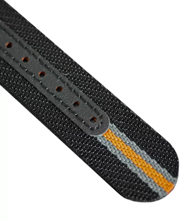 WB Original Premium Einteiliges verstellbares Nylon-Uhrenarmband - Schwarz/Orange – Bild 3