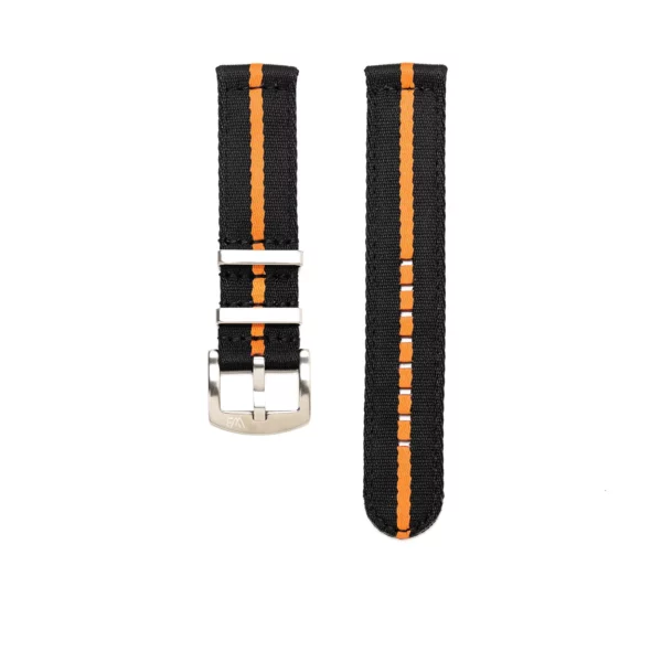 WB Original Nylon-Uhrenarmband 2-teilig - Schwarz & Orange