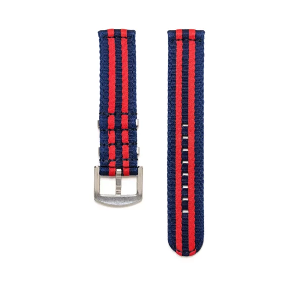 WB Original Nylon-Uhrenarmband 2-teilig - Blau & Rot – Bild 4