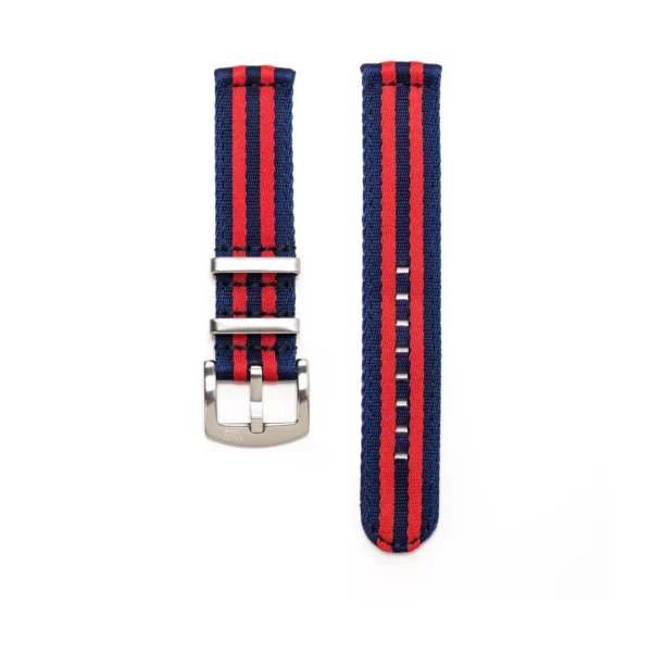 WB Original Nylon-Uhrenarmband 2-teilig - Blau & Rot