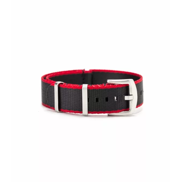 WB Original Strapazierfähiges Nylon-Uhrenarmband - Schwarz & Rot