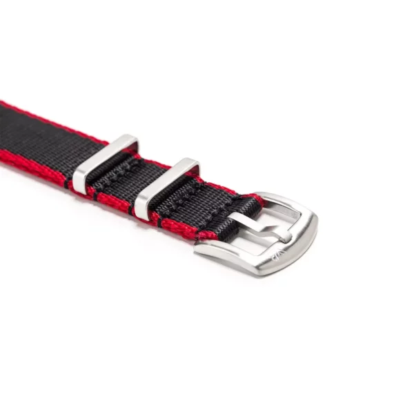 WB Original Strapazierfähiges Nylon-Uhrenarmband - Schwarz & Rot – Bild 4