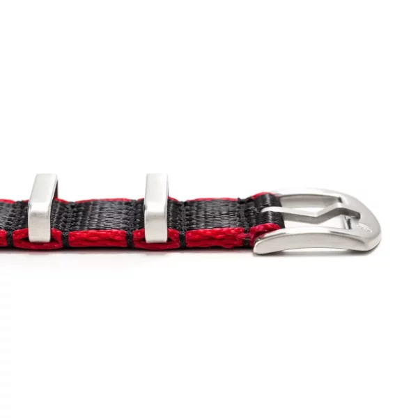 WB Original Strapazierfähiges Nylon-Uhrenarmband - Schwarz & Rot – Bild 2