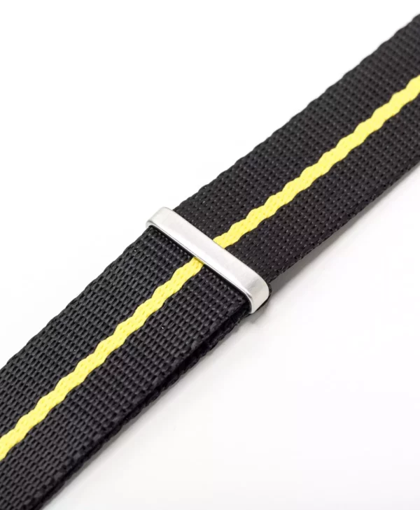 WB Original Strapazierfähiges Nylon-Uhrenarmband - Schwarz/Gelb – Bild 3