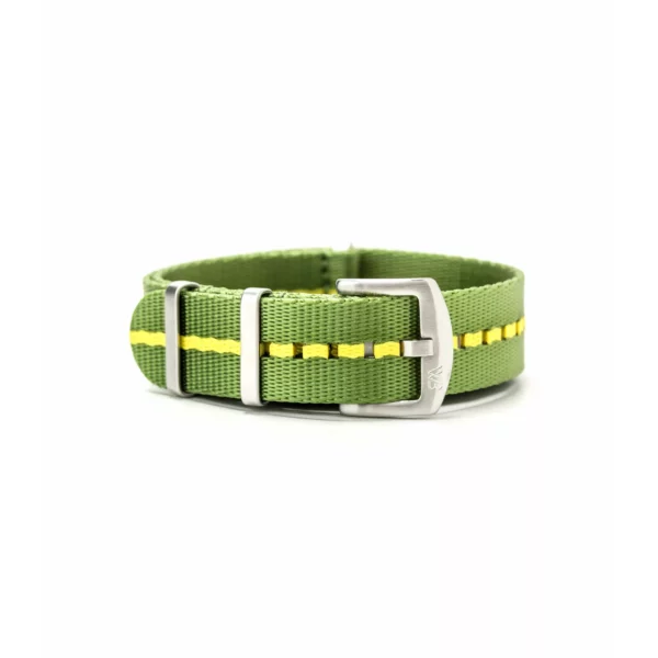 WB Original Strapazierfähiges Nylon-Uhrenarmband - Grün/Gelb