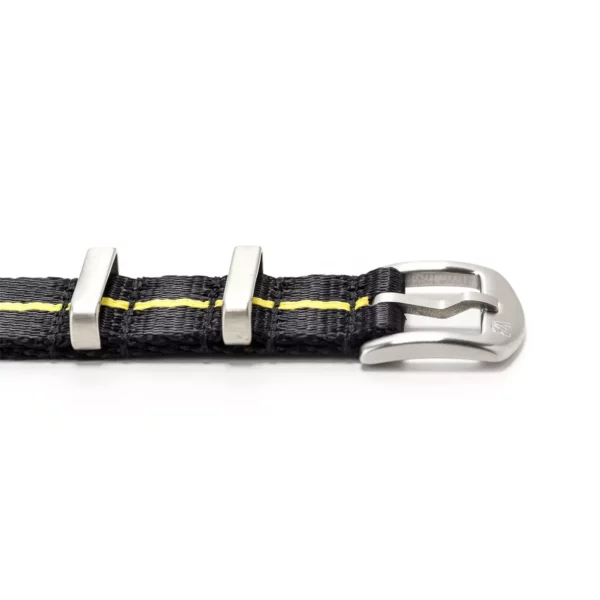 WB Original Strapazierfähiges Nylon-Uhrenarmband - Schwarz/Gelb – Bild 2