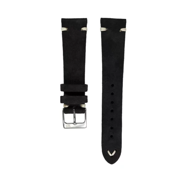 WB Original Wildleder-Uhrenarmband - Vintage Schwarz