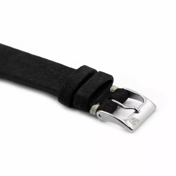 WB Original Wildleder-Uhrenarmband - Vintage Schwarz – Bild 2