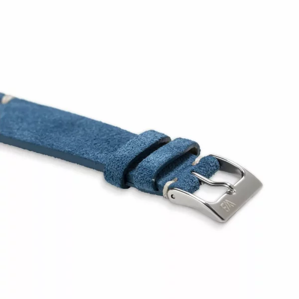 WB Original Wildleder-Uhrenarmband - Vintage Ozeanblau – Bild 2