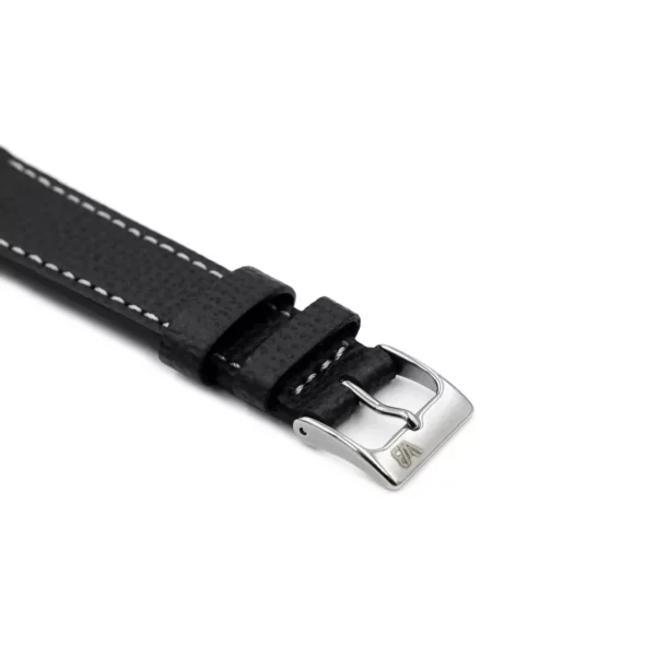 WB Original Leder-Uhrenarmband mit Strukur - Schwarz – Bild 2