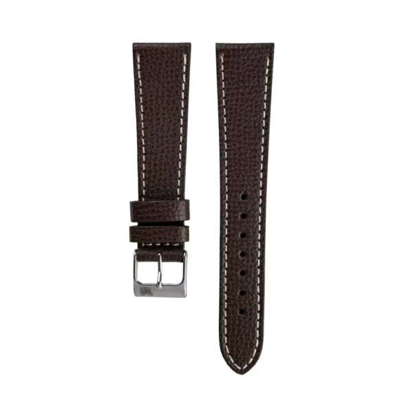 WB Original Leder-Uhrenarmband mit Strukur - Dunkelbraun