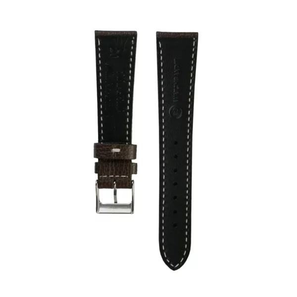 WB Original Leder-Uhrenarmband mit Strukur - Dunkelbraun – Bild 3