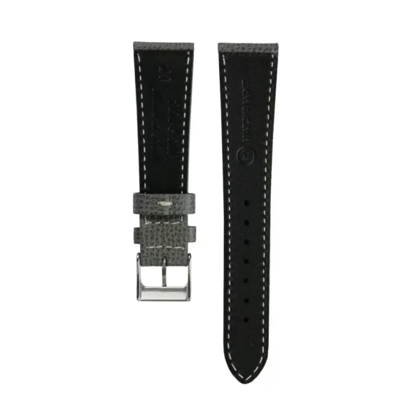 WB Original Leder-Uhrenarmband mit Strukur - Dunkelgrau – Bild 3