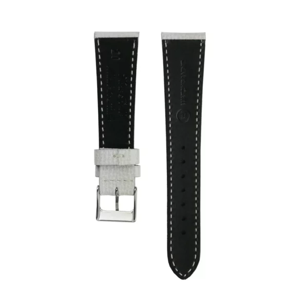 WB Original Leder-Uhrenarmband mit Strukur - Hellgrau – Bild 3