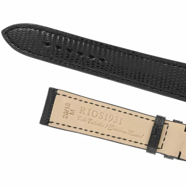 RIOS1931 Allure - Uhrenarmband aus Eidechsenleder (220) - Schwarz – Bild 4