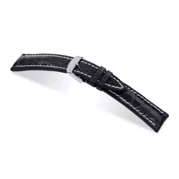 RIOS1931 Ambassador - Uhrenarmband aus Alligatorenleder (250) - Schwarz