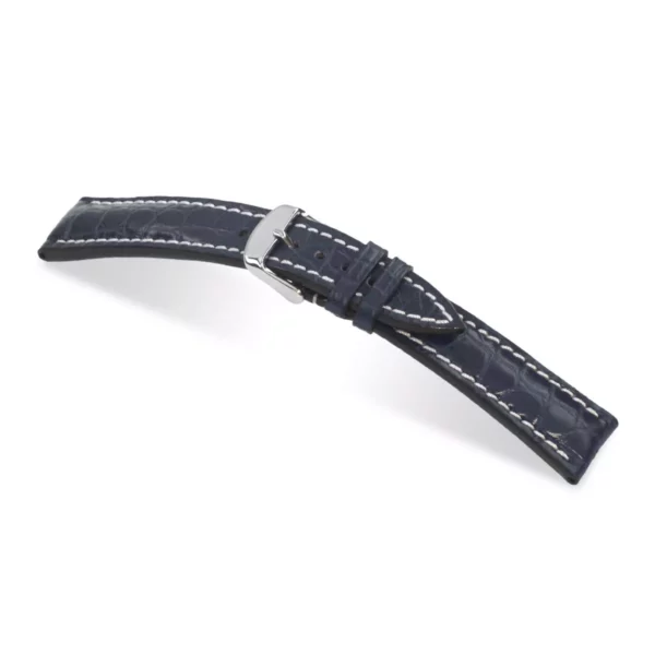 RIOS1931 Ambassador - Uhrenarmband aus Alligatorenleder (250) - Ozeanblau
