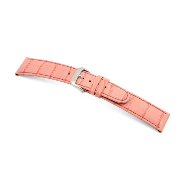 RIOS1931 Argentina - Uhrenarmband mit Alligatorennarbung geprägt (49) - Rosa