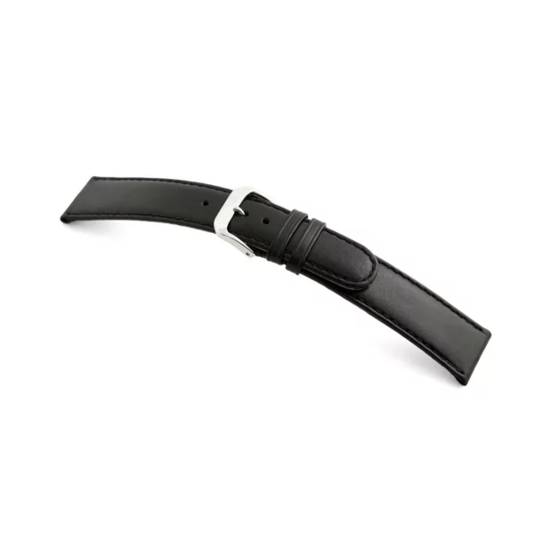 RIOS1931 Arizona - Uhrenarmband aus Sattelleder (46) - Schwarz