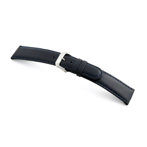 RIOS1931 Arizona - Uhrenarmband aus Sattelleder (46) - Ozeanblau